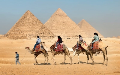 Giza Pyramids in Cairo, Egypt